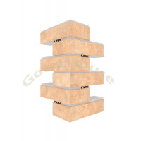Малый угловой элемент термопанелей Good House с керамической плиткой CERRAD Loft Brick Salt  УМ113-06 ППС, 110х240х455мм