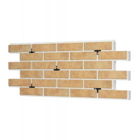 Термопанель фасадная рядовая Good House с керамической плиткой Loft Brick Salt Т112-02 (ППС, 1025×455 мм, 0,47 м²)