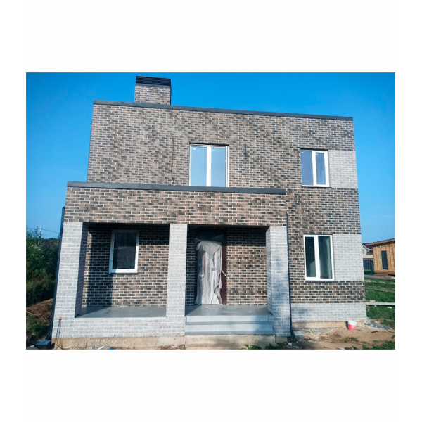 Термопанель Good House с керамической плиткой Березакерамика BRICK HOUSE Коричневый Т111-70 ППС, 1185х395мм 0,37м2
