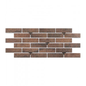 Термопанель Good House с керамической плиткой Березакерамика HOT - BROWN Т111-49 ППС, 1025х455мм 0,47м2