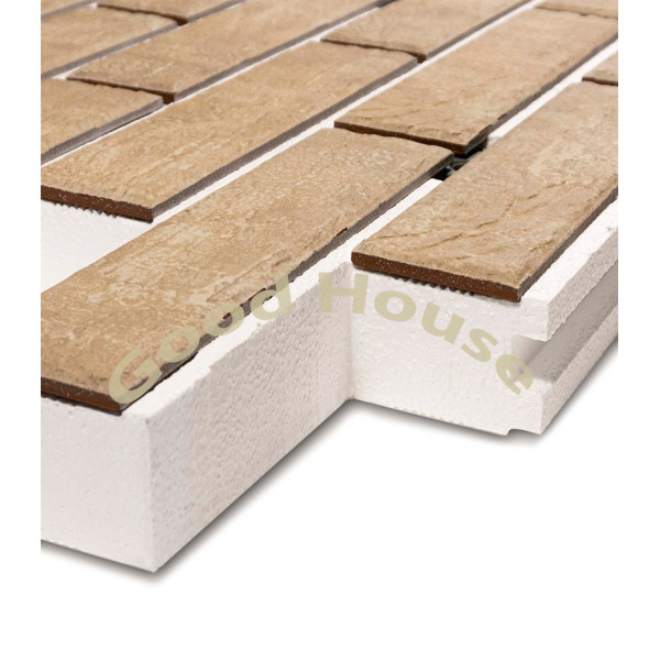 Термопанель Good House с керамической плиткой CERRAD Loft Brick Salt Т113-06 ППС, 1025×455 мм, 0,47 м²