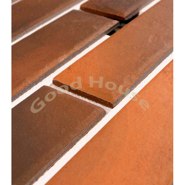 Термопанель Good House с керамической плиткой CERRAD Retro Brick Chili Т113-12 ППС, 1025х455мм 0,47м2