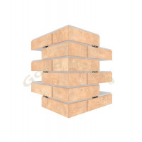 Большой угловой элемент термопанелей Good House с керамической плиткой CERRAD Loft Brick Salt УБ113-06  ППС, 243х365х456мм