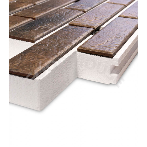 Термопанель Good House с керамической плиткой CERRAD Retro Brick Cardamon Т113-13 ППС, 1025х455мм 0,47м2