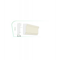 Наличник NL-134 (110×40×22х2000 мм) декоративный фасадный, с откосом