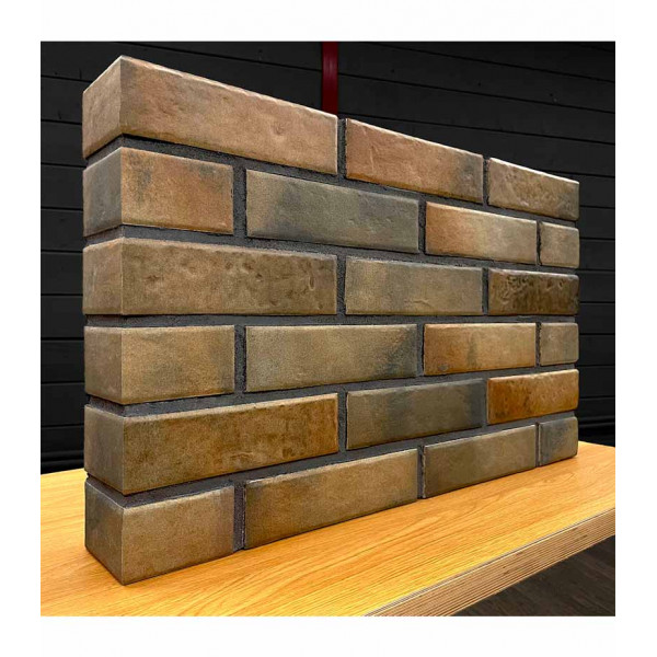 Термопанель фасадная рядовая Good House с керамической плиткой Retro Brick Cardamon Т112-06 (ППС, 1025×455 мм, 0,47 м²)